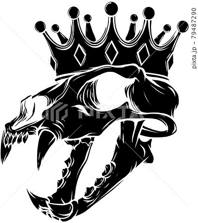 tiger skull with crown vector illustration design tiger skull with crown vector illustration design 79487290