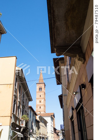 view of bell tower from Via XX Settembre in Pavia view of bell tower from Via XX Settembre in Pavia 79487510