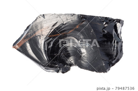 unpolished mahogany Obsidian cutout on white unpolished mahogany Obsidian cutout on white 79487536