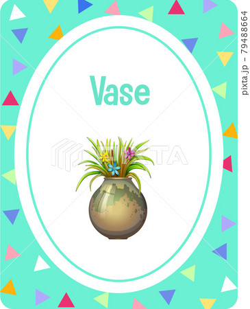 Vocabulary flashcard with word Vase 79488664