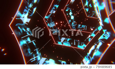 サイバー空間 デジタル トンネル 青 レンズ歪み 別verあり のイラスト素材 サイバー空間 デジタル トンネル 青 レンズ歪み 別verあり のイラスト素材