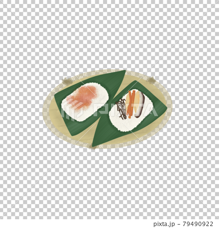 Niigata Specialty Sasa Sushi Stock Illustration