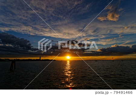 Sunset of Adriatic Sea near Venice Sunset of Adriatic Sea near Venice 79491466
