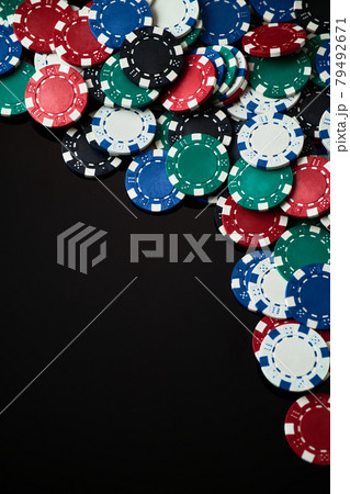 Background made of Casino chips top down view Background made of Casino chips top down view 79492671