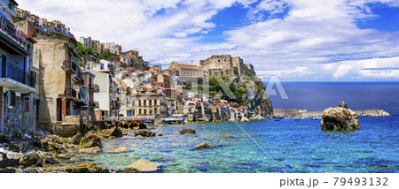 landmarks of Calabria - coastal town Scilla. Italy landmarks of Calabria - coastal town Scilla. Italy 79493132