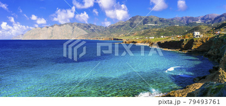 Crete island nature sea scenery. western part. Greece 79493761
