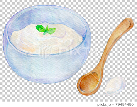 水彩插圖酸奶 水彩插圖酸奶 79494490