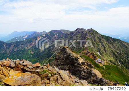 八ヶ岳 赤岳から見る北八ヶ岳方面 八ヶ岳 赤岳から見る北八ヶ岳方面 79497240