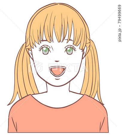 子どものあいうべ体操「あ」シンプル 79499669