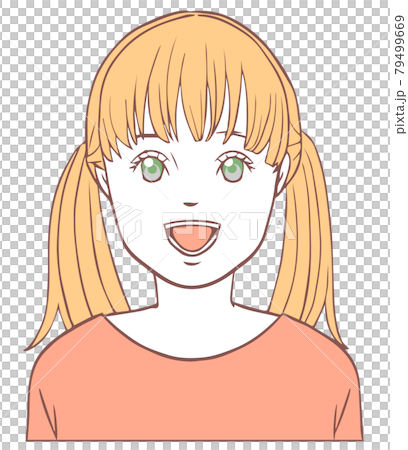 子どものあいうべ体操「あ」シンプル 79499669