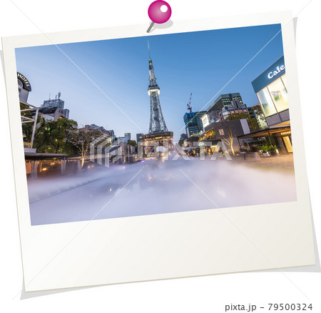 ポラロイド風写真　名古屋テレビ塔 79500324