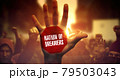 Nation Of Dreamers - Crowd of Diverse People on Demonstration. 79503043