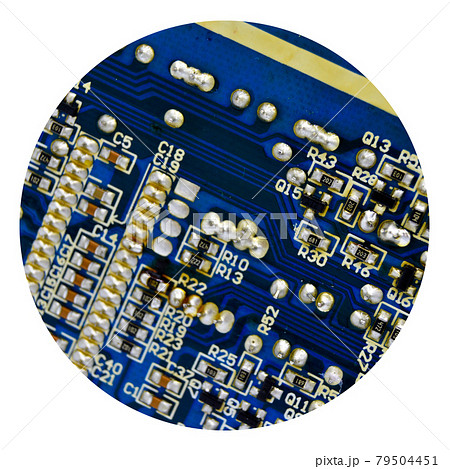 Hi-tech electronic circuit board detail background shot Hi-tech electronic circuit board detail background shot 79504451