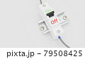 automatic knife-switch turned on, angle view. isolated render 79508425
