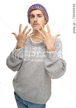 Young white man on white Young white man on white 79509330