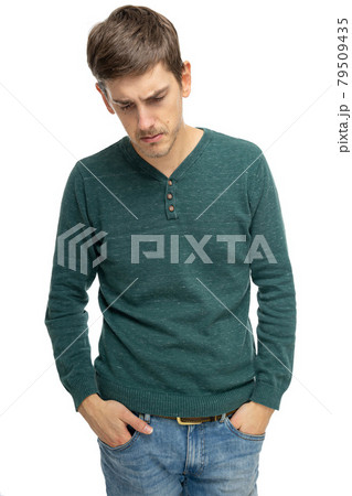 Young white man on white Young white man on white 79509435