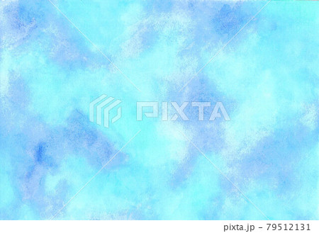 素材テクスチャ 水彩にじみ 青系のイラスト素材