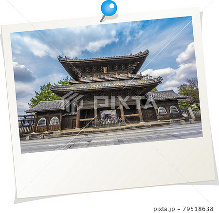 ポラロイド風写真　愛知県　岡崎市　大樹寺 79518638