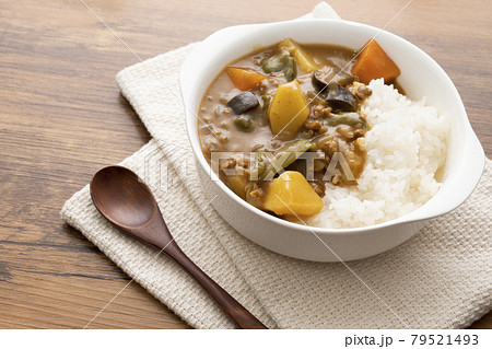 挽肉と夏野菜のカレー 79521493