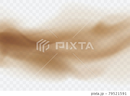 Desert sandstorm, brown dusty cloud on transparent 79521591