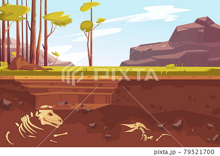 Archaeological excavations in natural landscape 79521700