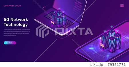 5G network technology, isometric concept 79521771