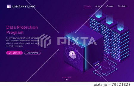 Data protection program, isometric concept 79521823
