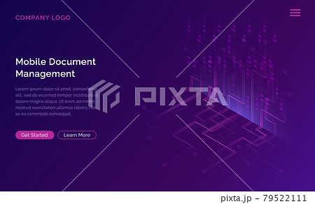Big data waterfall, streams of digital binary code 79522111