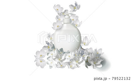 Cosmetic realistic liquid soap with jasmine flower Cosmetic realistic liquid soap with jasmine flower 79522132