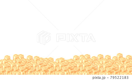 Piles of gold coins cartoon vector frame or border Piles of gold coins cartoon vector frame or border 79522183