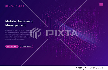 Big data waterfall, streams of digital binary code Big data waterfall, streams of digital binary code 79522249