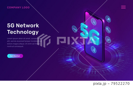 5G network technology, isometric concept 79522270