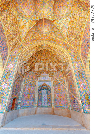 Vakil mosque, built between 1751 and 1773, restored in the 19th century during the Qajar period. Vakil means regent, which was the title used by Karim Khan, the founder of Zand Dynasty. Vakil mosque, built between 1751 and 1773, restored in the 19th century during the Qajar period. Vakil means regent, which was the title used by Karim Khan, the founder of Zand Dynasty. 79522329