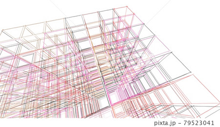 Building sketch architectural 3d illustration, Architecture building perspective lines 79523041