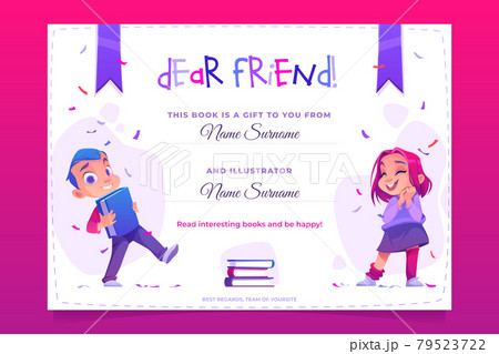Gift book banner, present card to child, flyer Gift book banner, present card to child, flyer 79523722