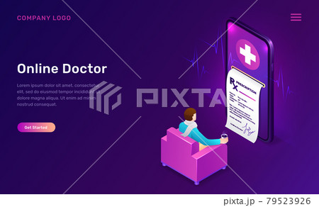 Online medicine isometric concept, telemedicine Online medicine isometric concept, telemedicine 79523926