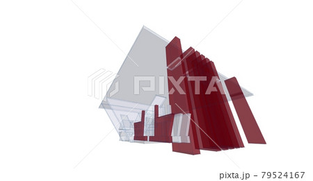 Abstract sketch, Architectural ,Construction ,Wireframe 79524167
