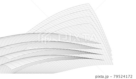 Geometric background, Abstract sketch, Architectural ,Construction ,Wireframe 79524172