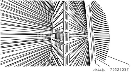Building sketch architectural 3d illustration, Architecture building perspective lines 79525057