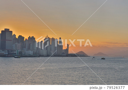 the sunset of Central and Western District coast, hk 26 Dec 2020 the sunset of Central and Western District coast, hk 26 Dec 2020 79526377