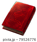 赤い革装丁の本 79526776