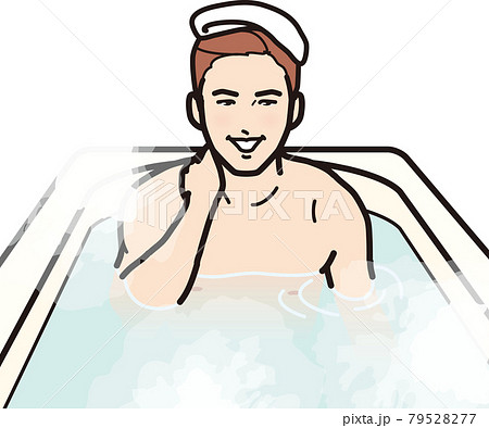 入浴する男性 入浴する男性 79528277