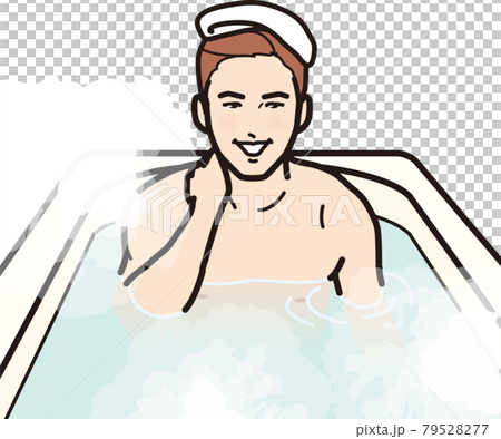 入浴する男性 入浴する男性 79528277