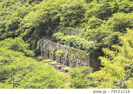 佐渡金山　史跡 搗鉱場(とうこうば)跡　明治時代の破砕・製錬所跡 79531218