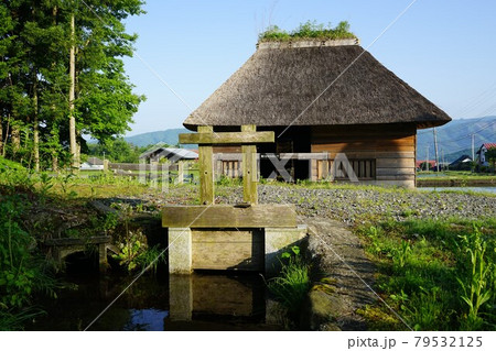 日本の原風景 遠野遺産山口の水車 日本の原風景 遠野遺産山口の水車 79532125