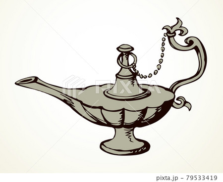 Lamp with a twinkle. Vector drawing 79533419