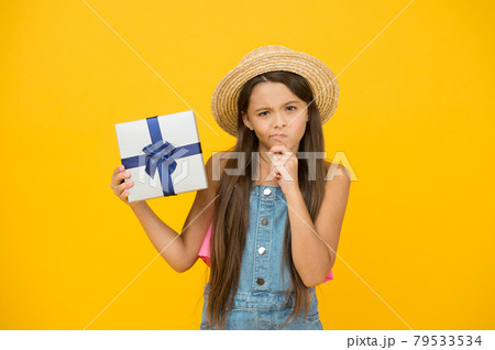 Last chance to save big this holiday. Serious girl hold Last chance to save big this holiday. Serious girl hold 79533534