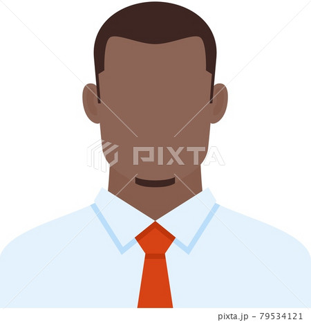 Afro-american businessman avatar icon vector isolated on white 79534121