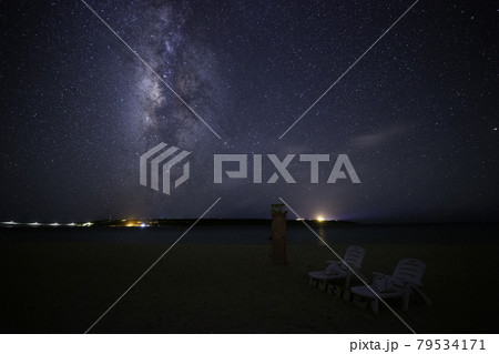 《沖縄県 宮古島》与那覇前浜ビーチから見る宮古島の星空 79534171