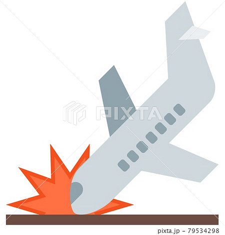 Plane Crash Vector Aircraft Accident Icon...のイラスト素材 [79534298] - PIXTA